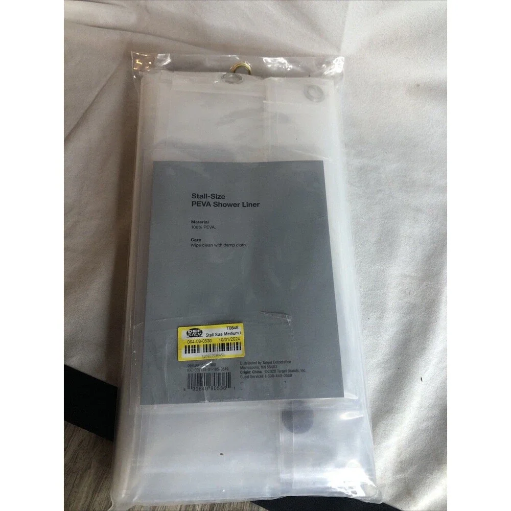 Made by Design PEVA STALL-Size Shower Curtain Liner Clear Medium Weight 54”x 78”